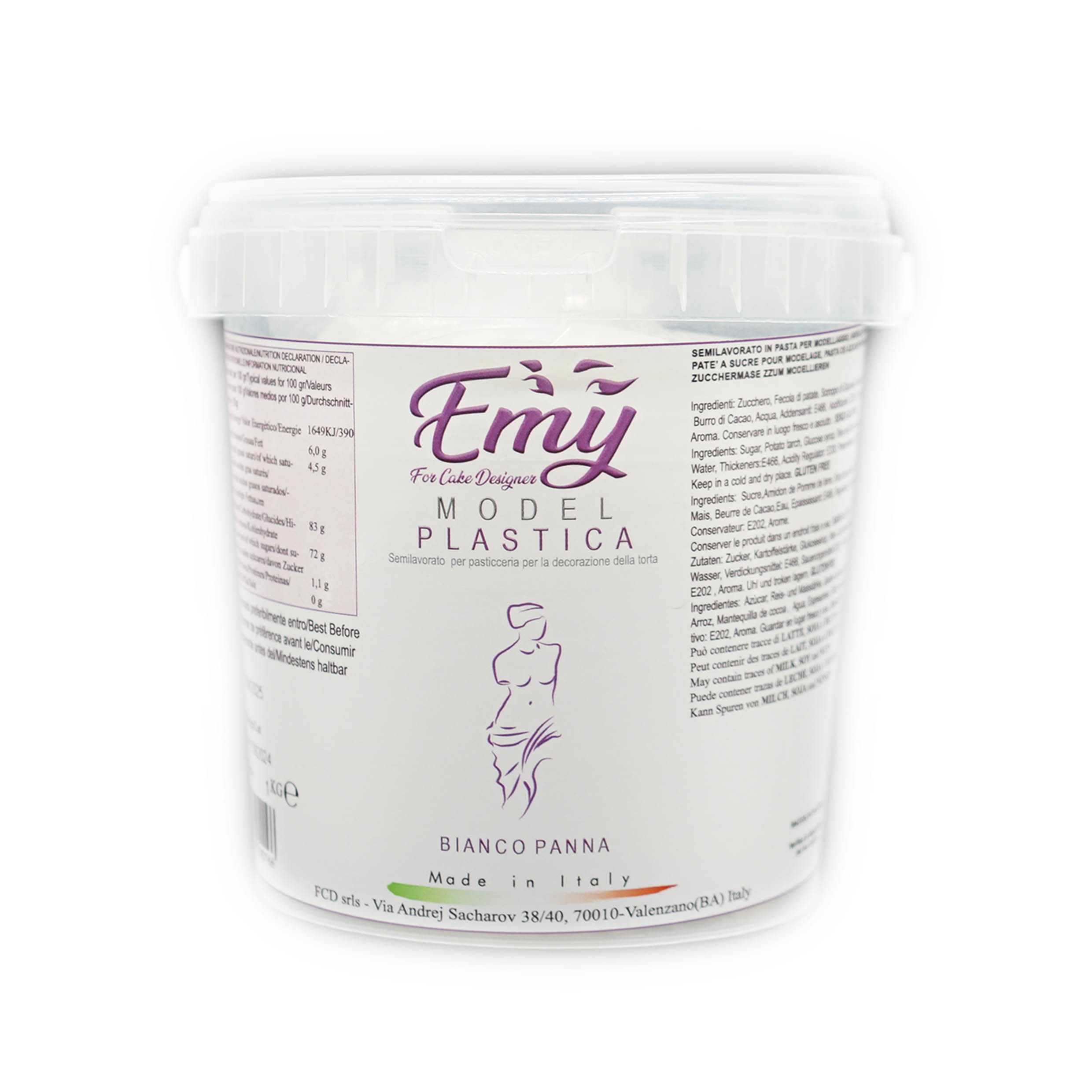  Foto: Emy Model PLASTICA CLASSICA 1 kg Bianco Caldo con Solo Burro di Cacao Massime Prestazioni con calore e Umidità